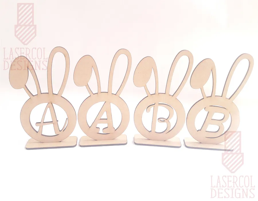 Easter Bunny Monogram with Stand - Laser Cut Files product image (10)