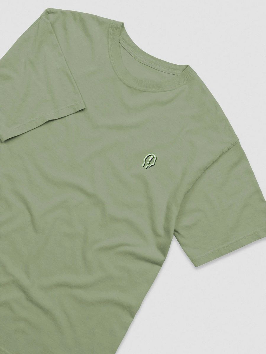 EXCLAIMING MENTALLY (L.C., lined lime) embroidered garment dyed tee product image (22)