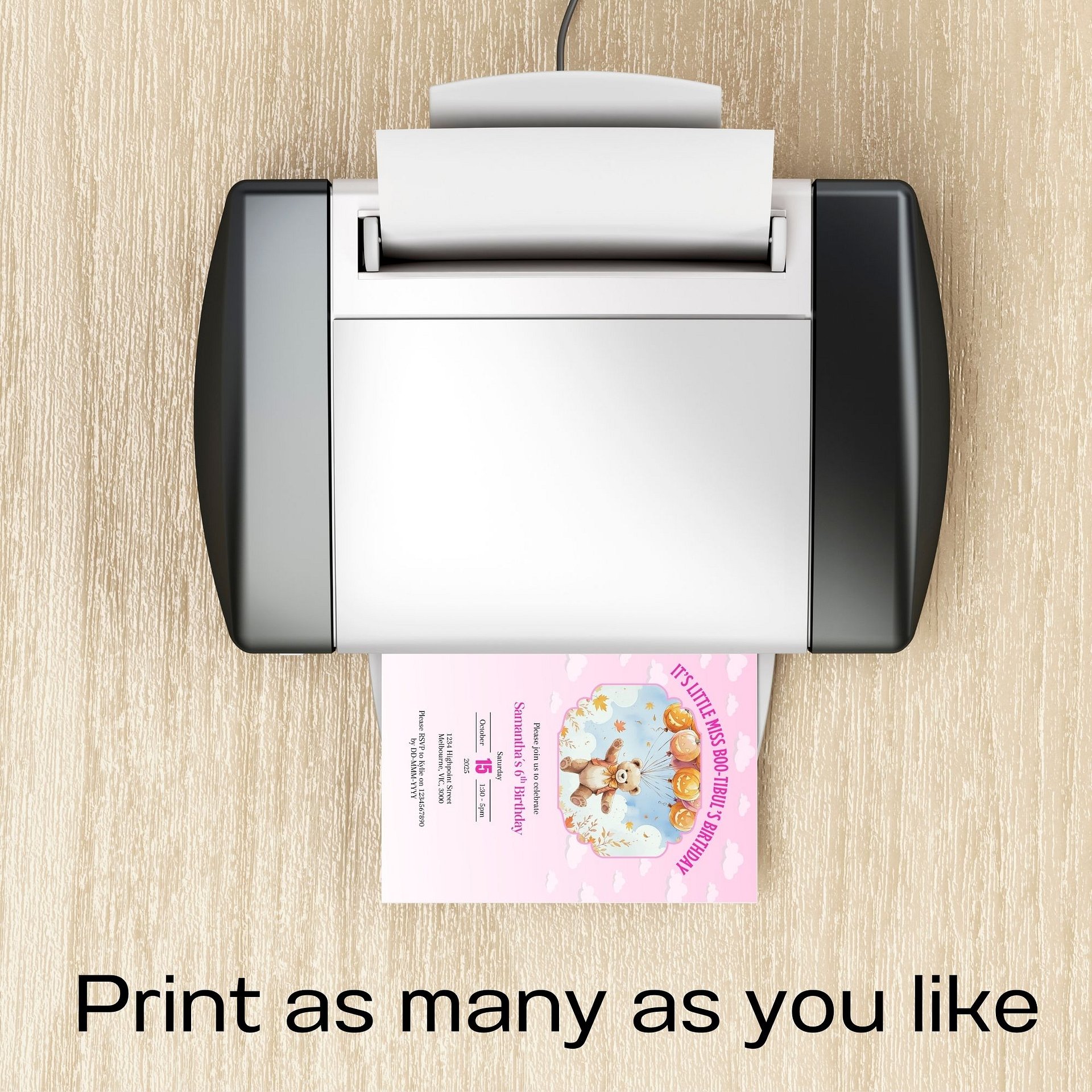 Little Miss Boo-tiful's Birthday Invitation product image (9)