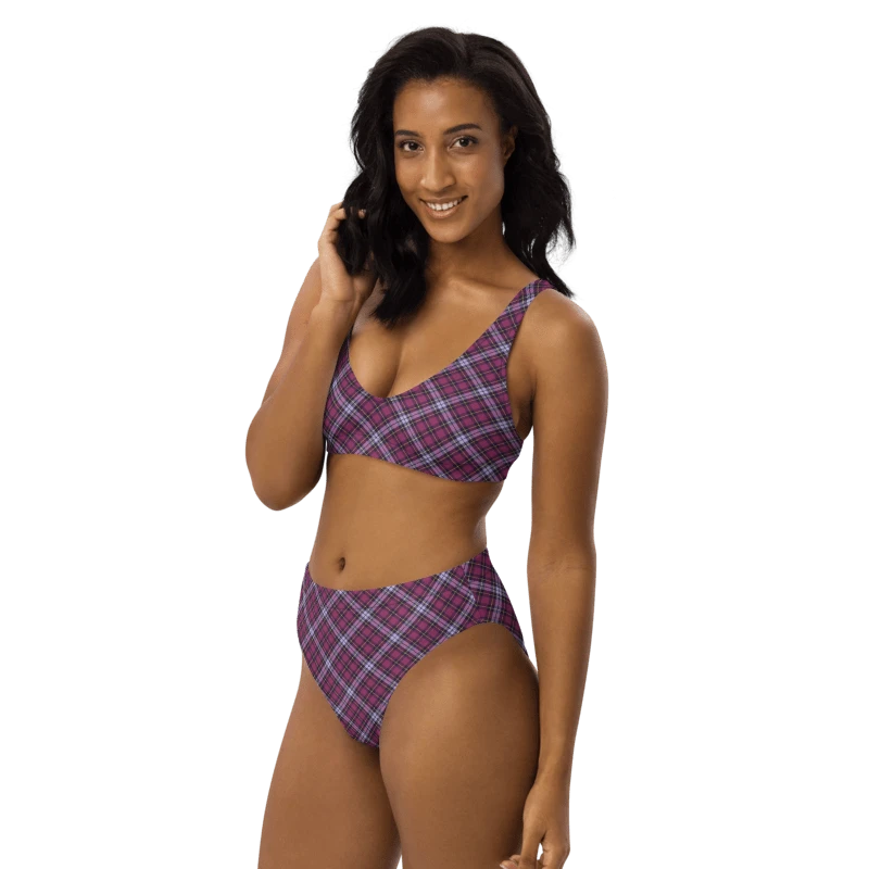 Bright Purple Plaid Bikini product image (3)