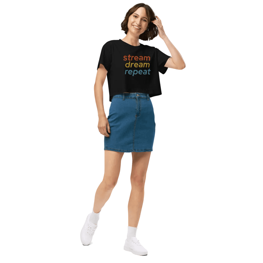 Stream Dream Repeat Crop Top product image (5)