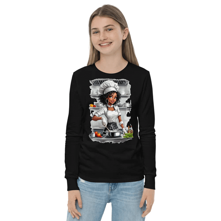 Curly Chef Youth Long Sleeve Tee product image (2)