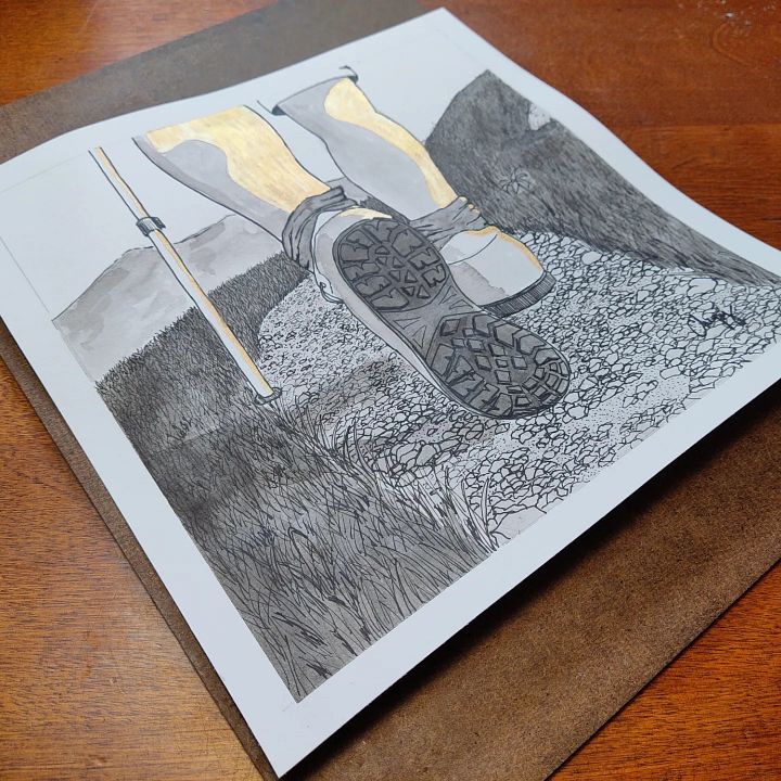 Hiking Trail - Original Drawing product image (1)