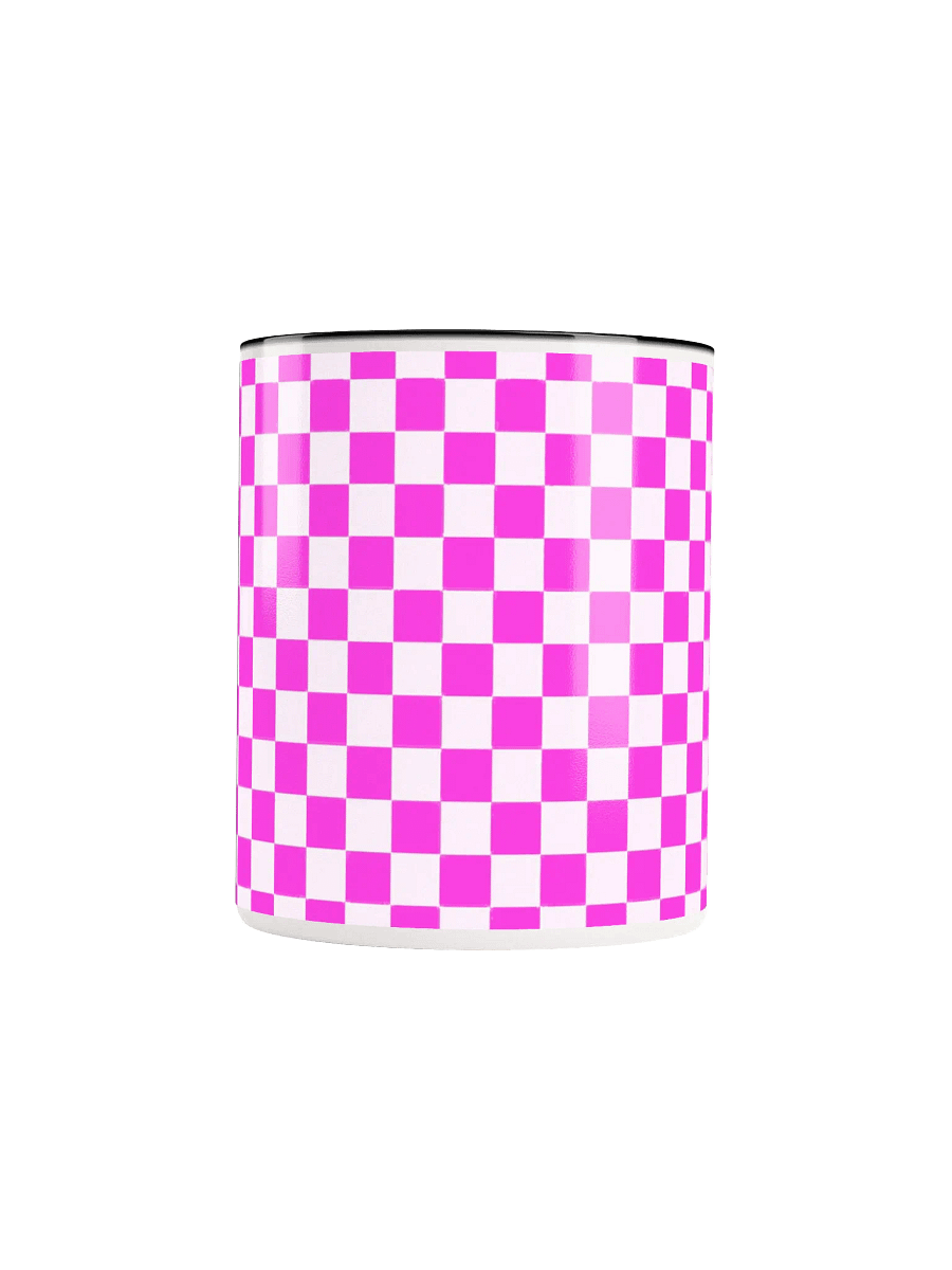 Checkered! Neon Pink and White Checkers Mug product image (5)