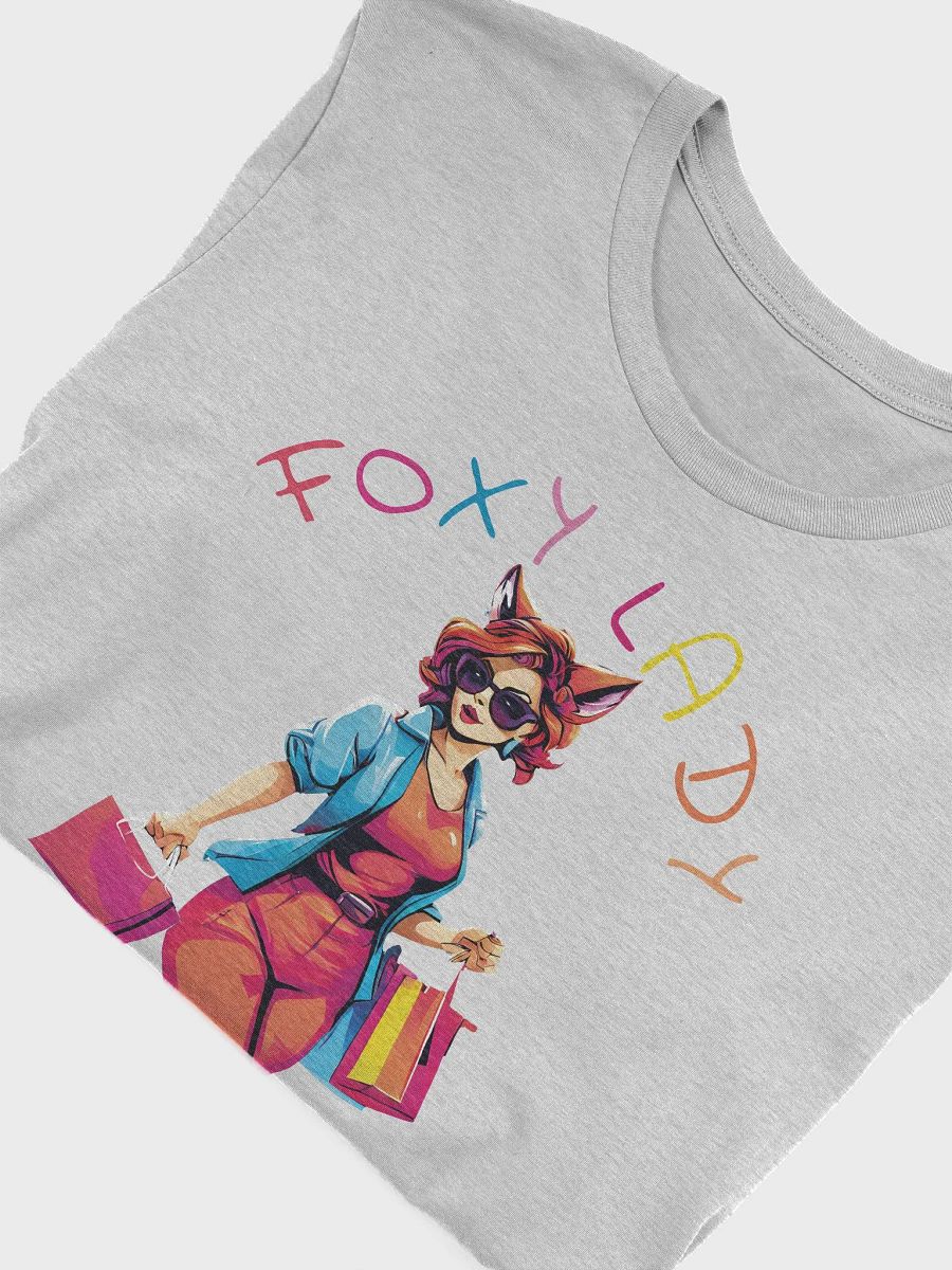 Foxy Lady Shopping Queen Funny Bella Canvas 3001 Super Soft T-Shirt - Perfect for Fashionistas and Shopaholics product image (4)