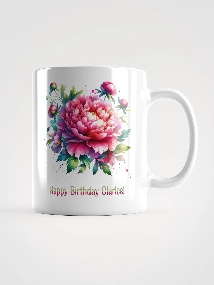 Happy Birthday Clarice White Glossy Mug product image (1)