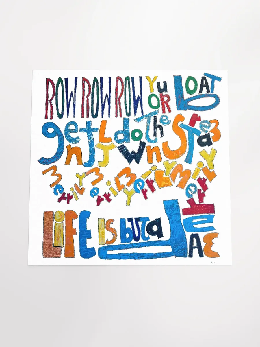 Row Row Row Your Boat Poster (18" x 18") product image (5)