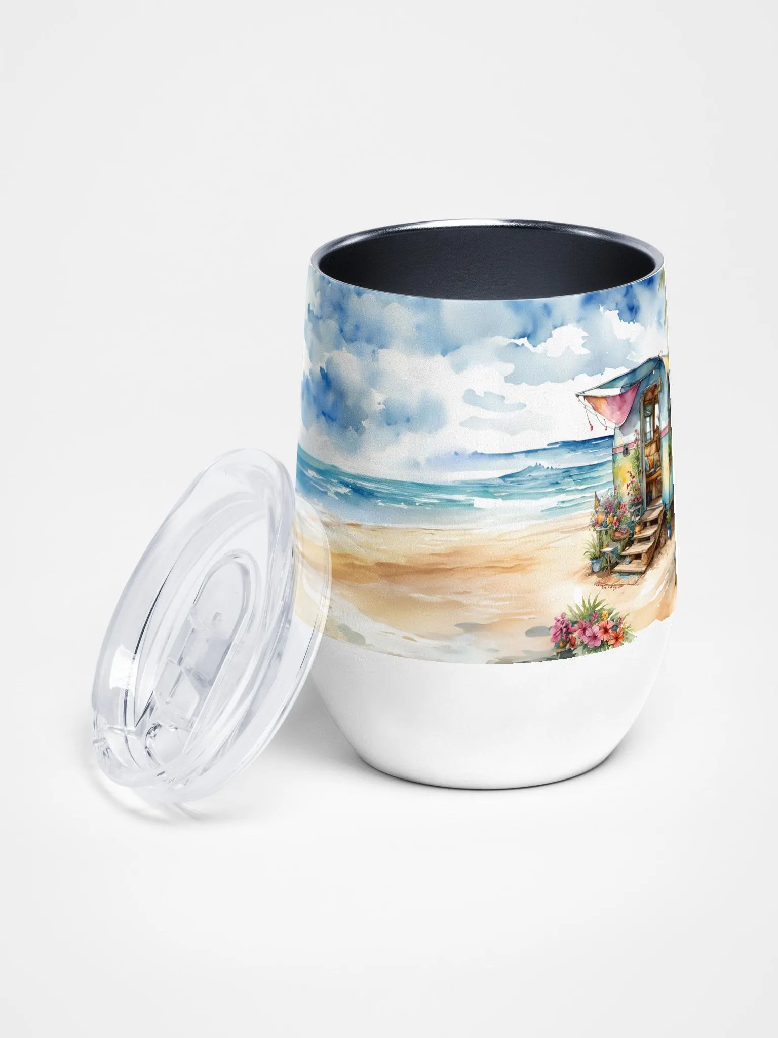 Beachside Blooms Wine Tumbler product image (2)