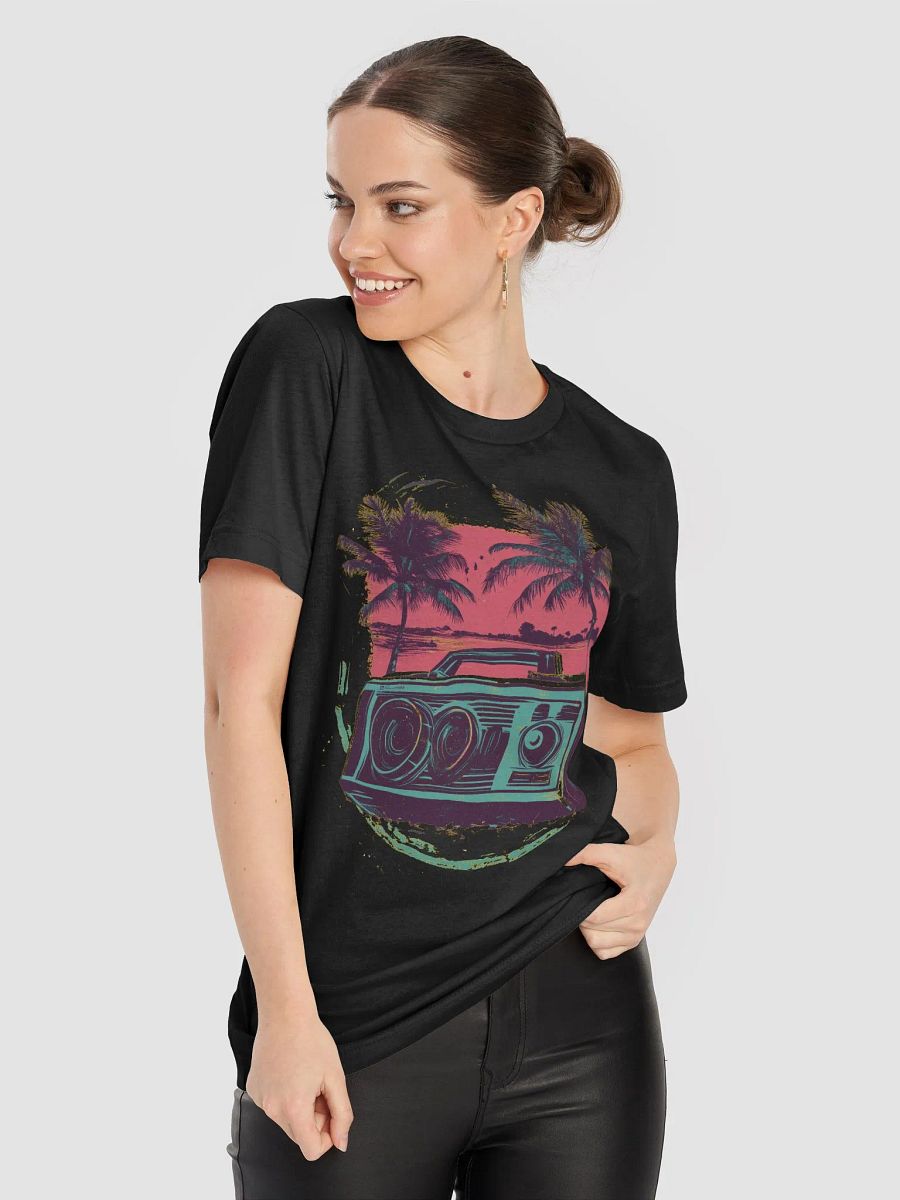 Sunset Vibes & Beats (Black/White T-shirt) product image (8)