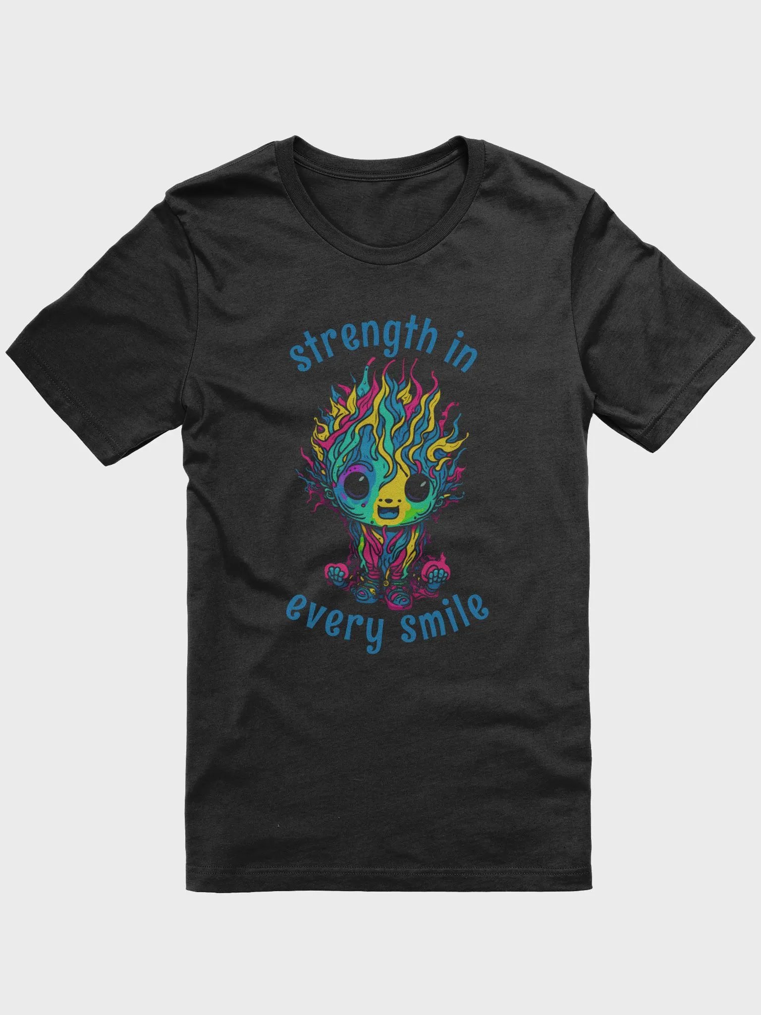 Quirky Misfits Graphic | Dark Colored T Shirt | Strength In Every Smile product image (1)
