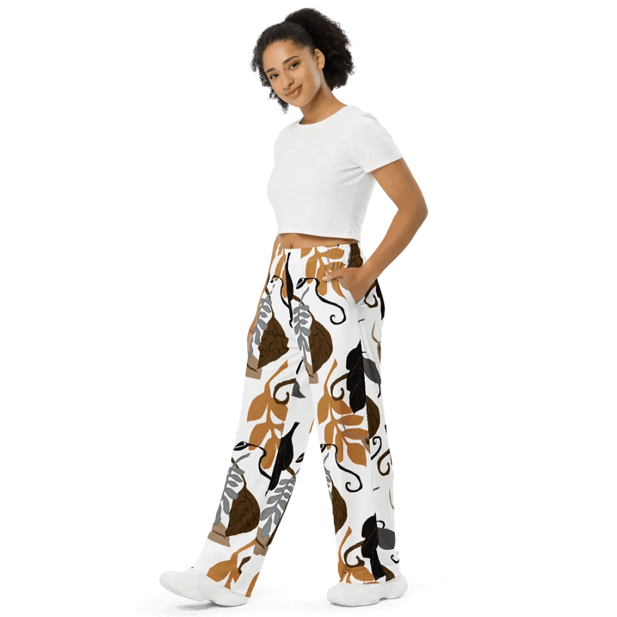 Neutral Leaves Wideleg Pants product image (7)