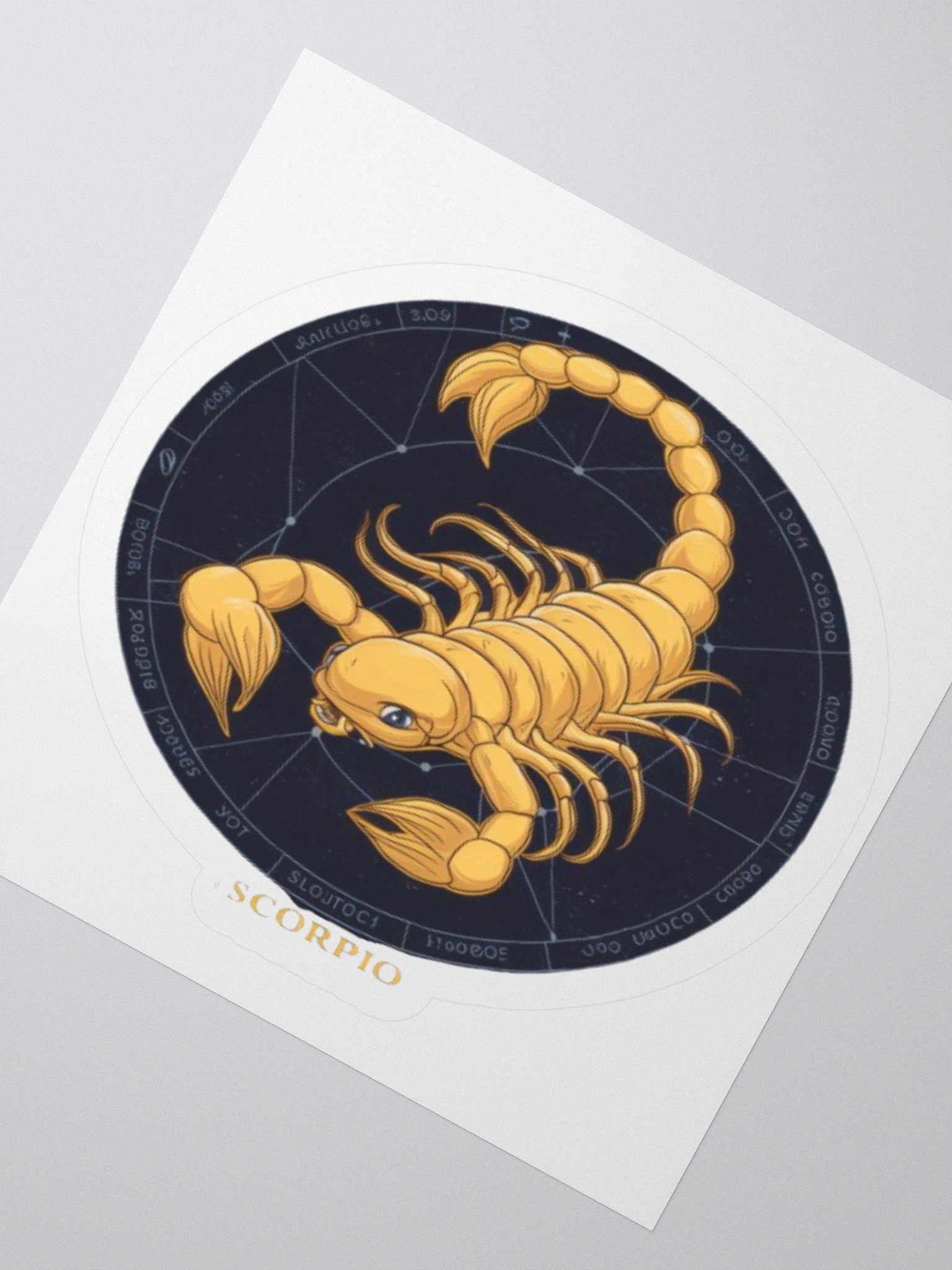 Scorpio Zodiac Sticker - Exclusive Golden Design | TDS Music product image (4)