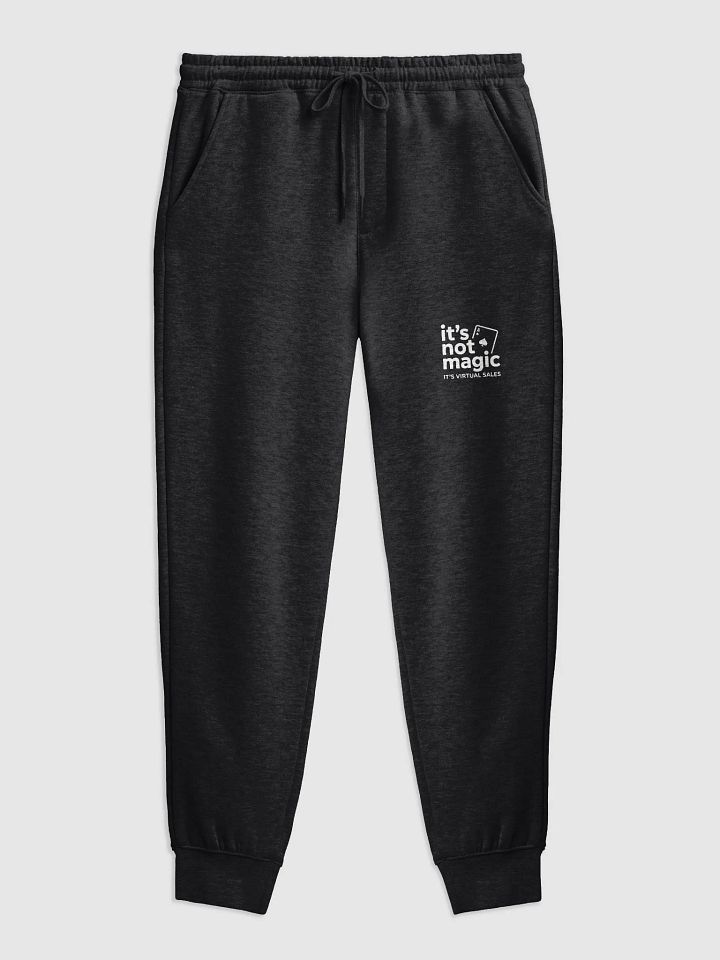 "It’s Not Magic" Joggers – Black w/ White Logo product image (5)