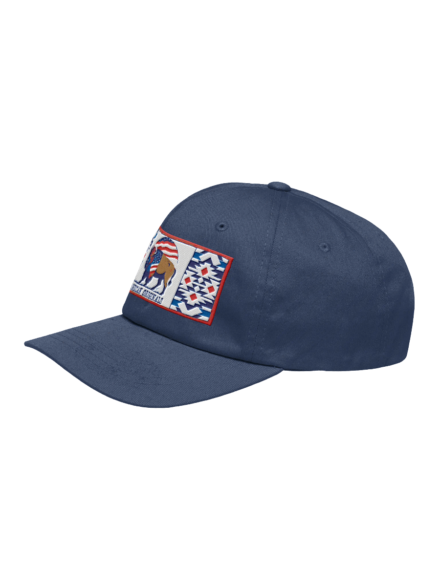 American Bison Embroidered Hat with Patriotic Flag Motif product image (3)