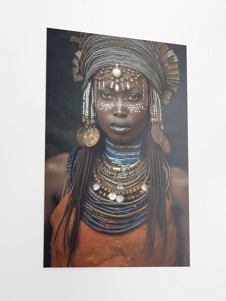 African Woman in Traditional Head Dress, Multi-Colored Jewelry Poster Print, Unframed product image (2)