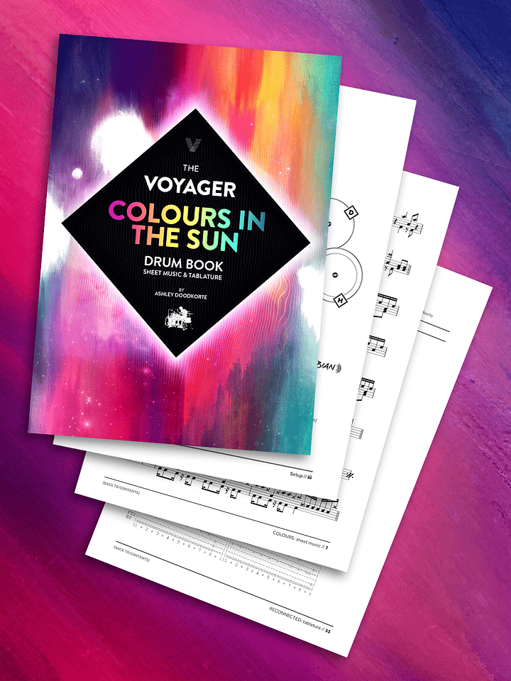Voyager – COLOURS IN THE SUN – Drum Book product image (1)
