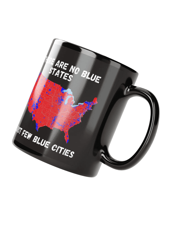 Red USA Map on a Black Glossy Mug product image (3)