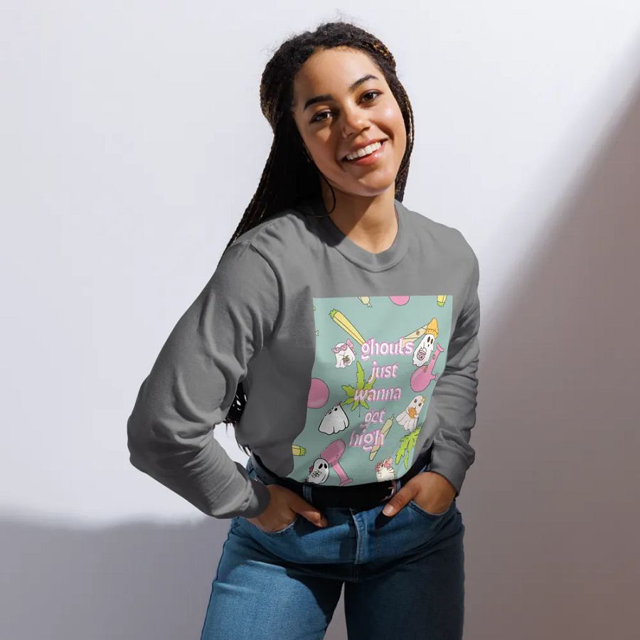 Ghouls Just Wanna Get High Long Sleeve Shirt product image (12)