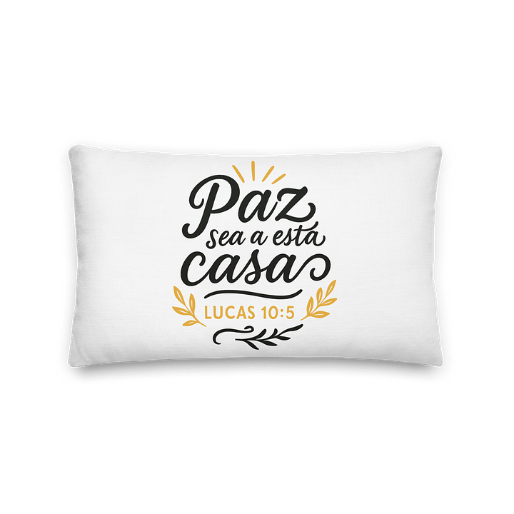 Premium Christian Pillow (Spanish) – Luke 10:5 product image (1)