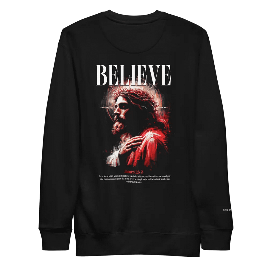 Believe Jesus Embroidered Sweatshirt product image (5)