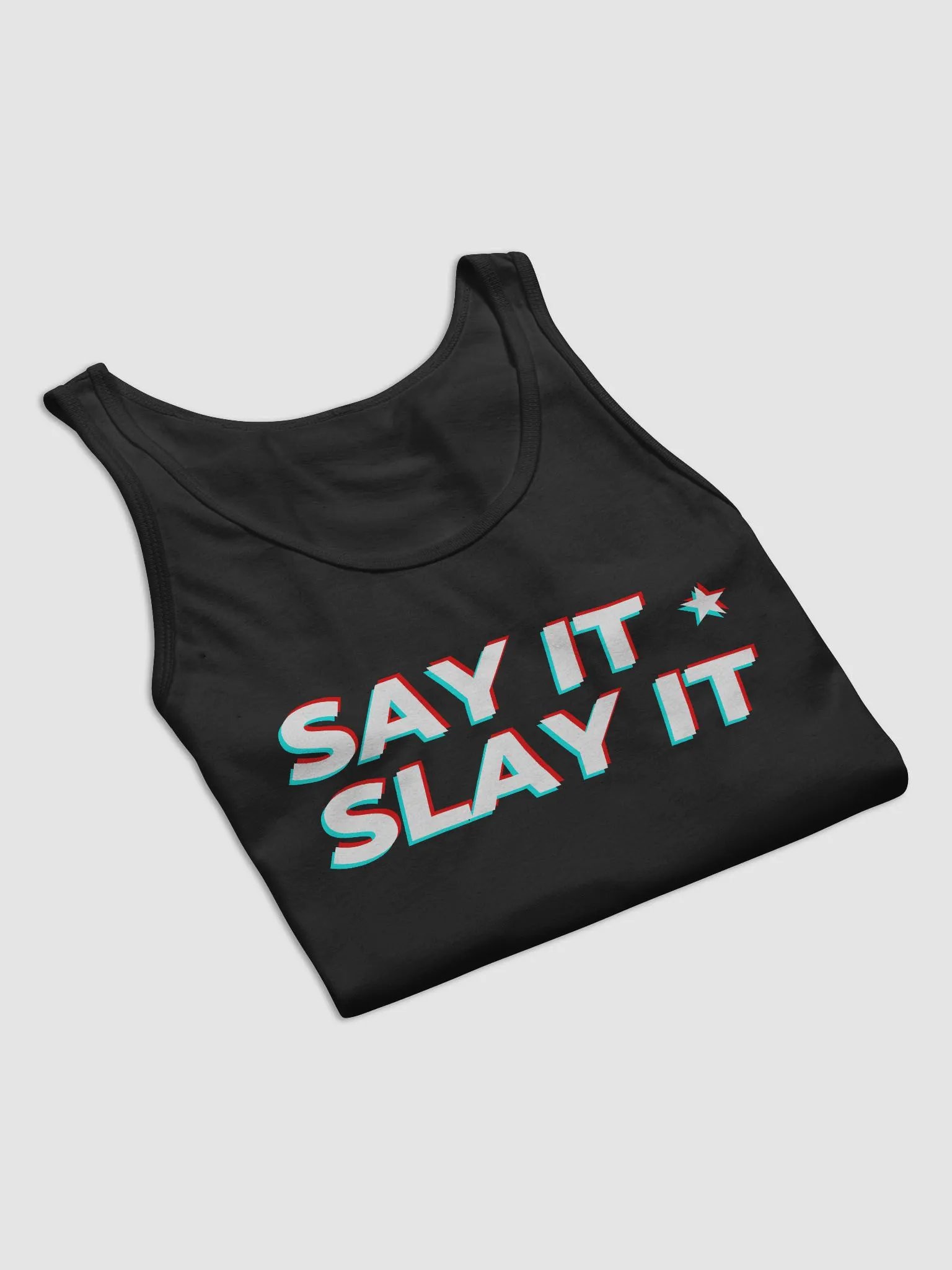 SAY IT SLAY IT Glitch Art Tank product image (8)