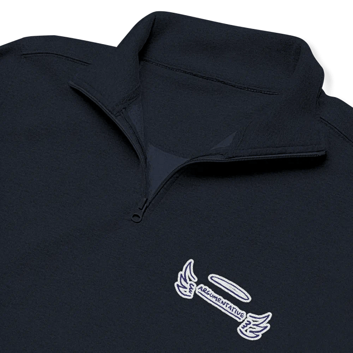 ANGELIC (navy bubble design) embroidered quarter zip product image (6)
