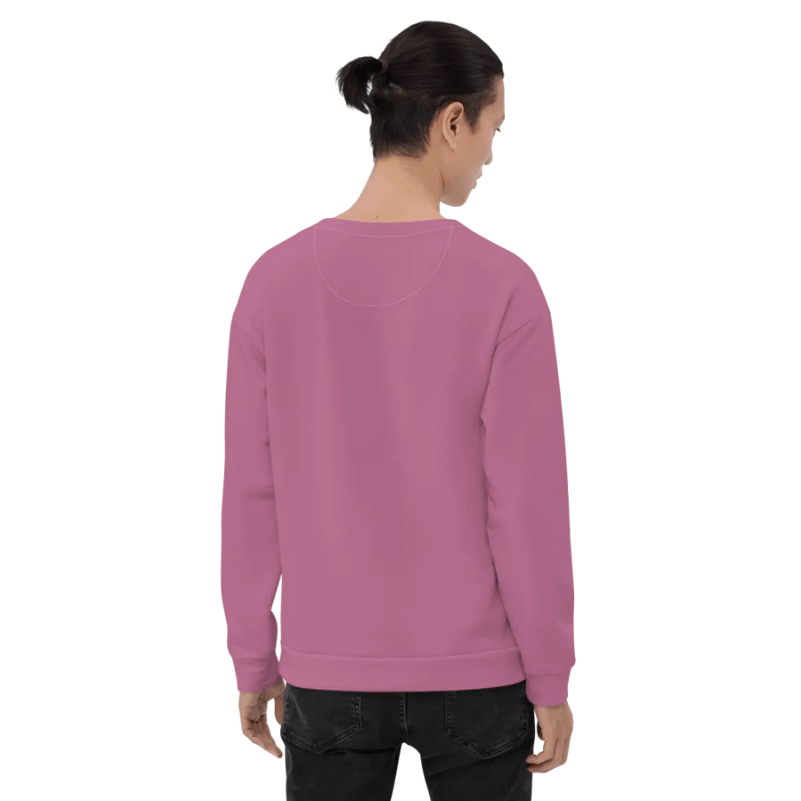 Plain Medium Dark Carnation Pink True Summer Unisex Recycled Polyester Heavyweight Premium Sweatshirt by Treasure Pie product image (10)