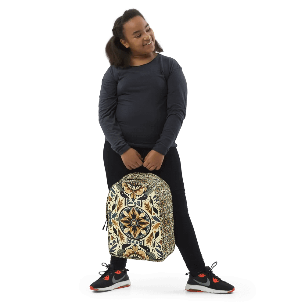 Mandala Medley Backpack: Ethereal Blue & Yellow Florals product image (3)