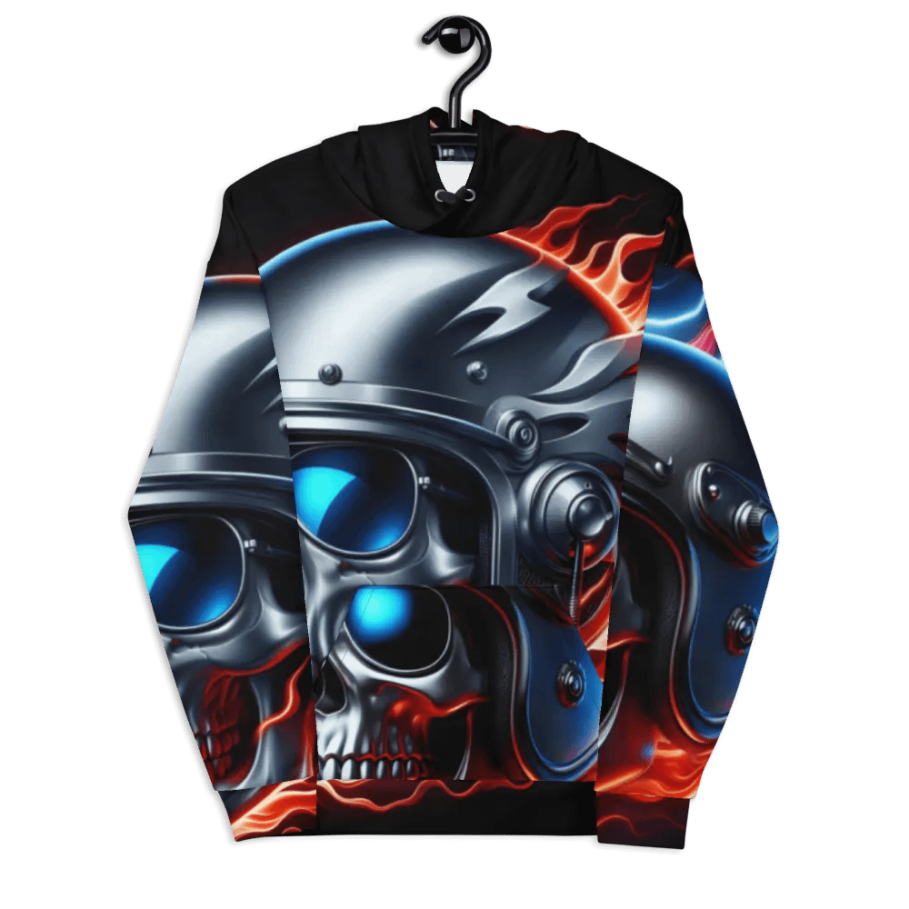 Flaming Skull - Unisex Skull Hoodie #48 product image (7)