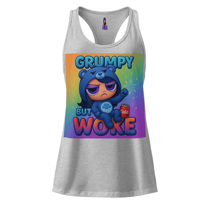 Grumpy But Woke Racerback Tank product image (5)