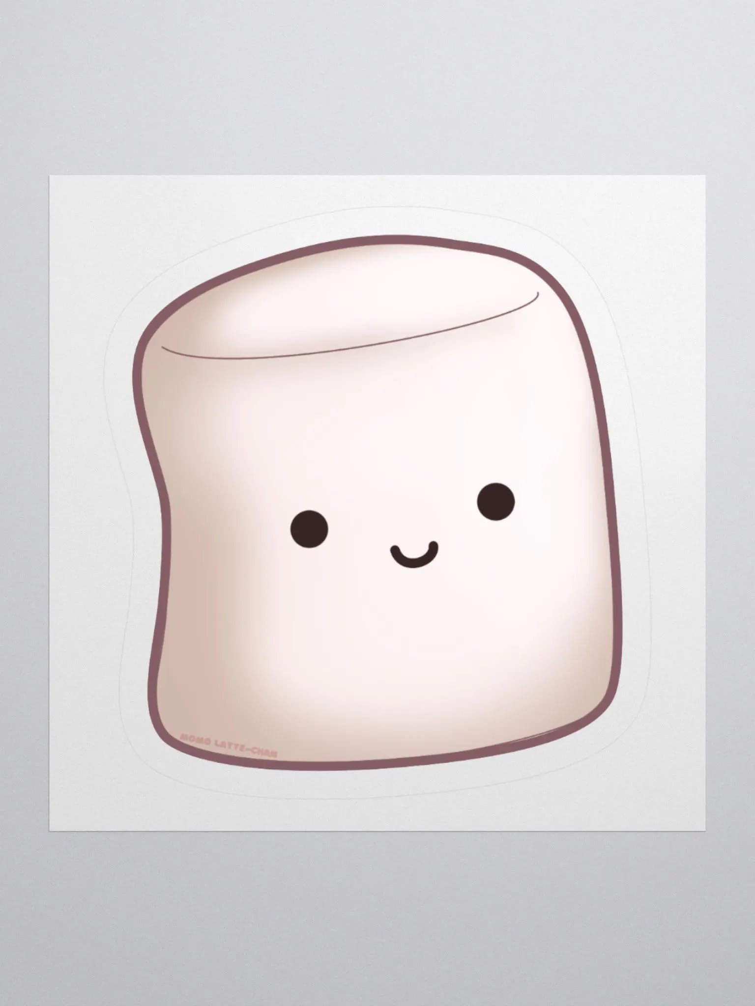 Kawaii Marshmallow Kiss Cut Stickers product image (1)