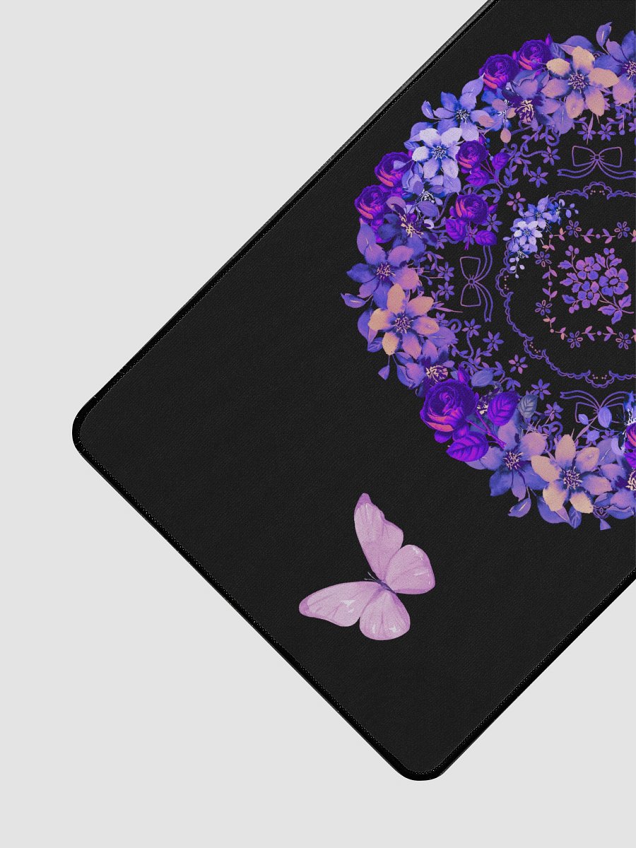 Violet Floral Bouquet with Pink Butterflies Desk Mat product image (4)