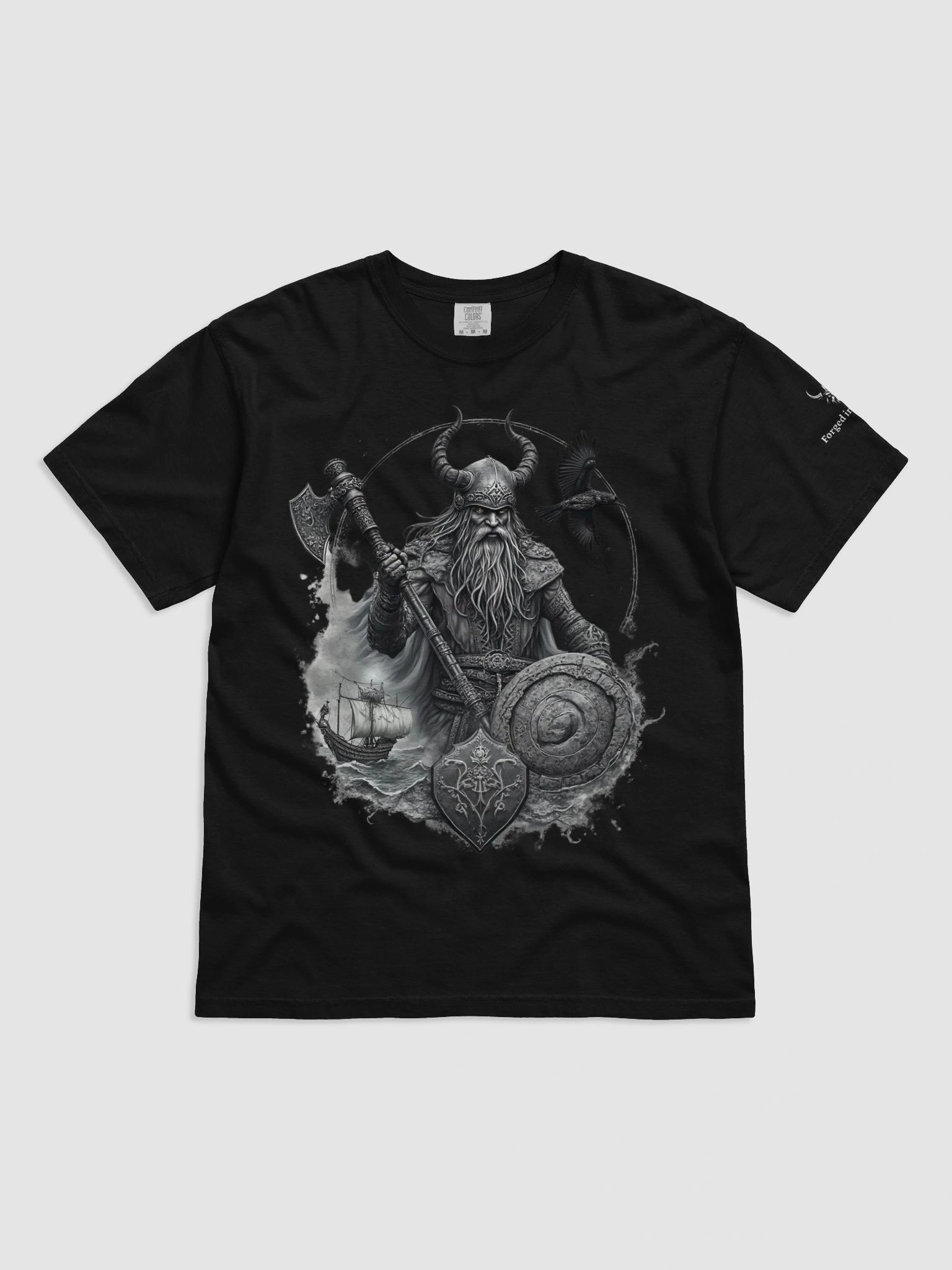 Warden of the Fjords – Forged In Valhalla Viking Guardian T-Shirt product image (4)