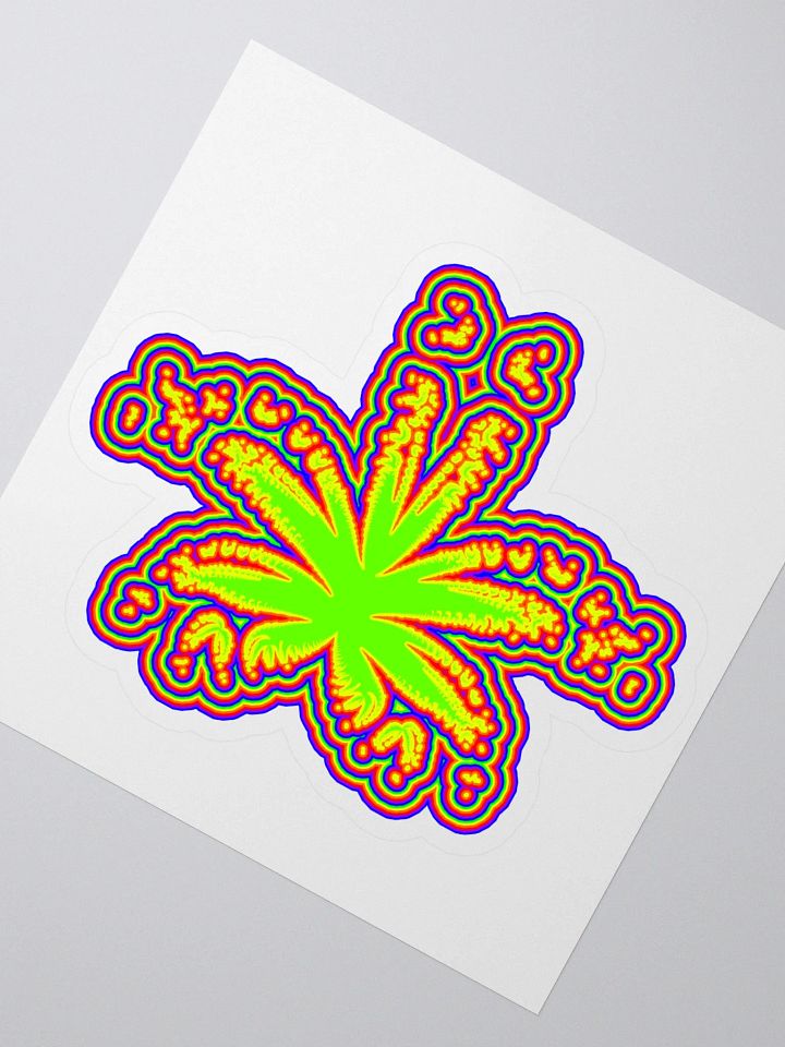 Cannabis Rainbow Stoner Sticker, 420 Queer Pride Pot Leaf Art product image (2)
