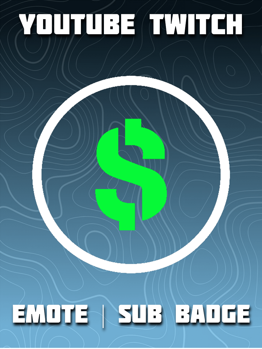 Cash Icon YouTube Twitch Emote Sub Badge product image (1)