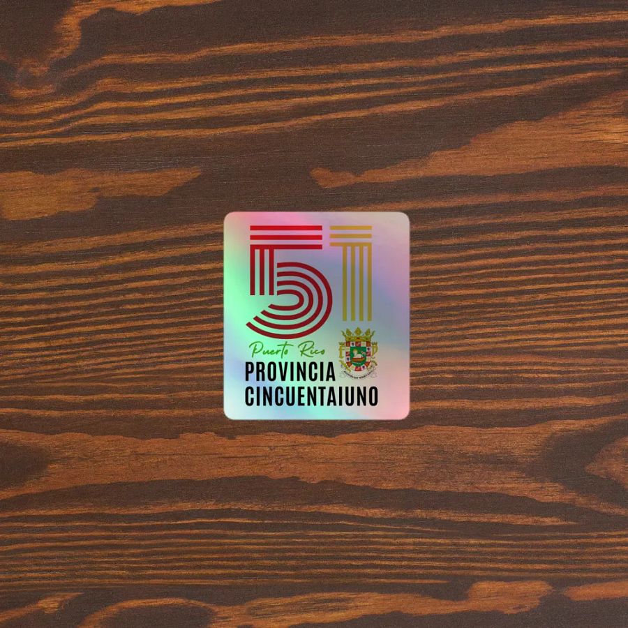 Pegatina holográfica - Provincia 51 Puerto Rico España product image (3)