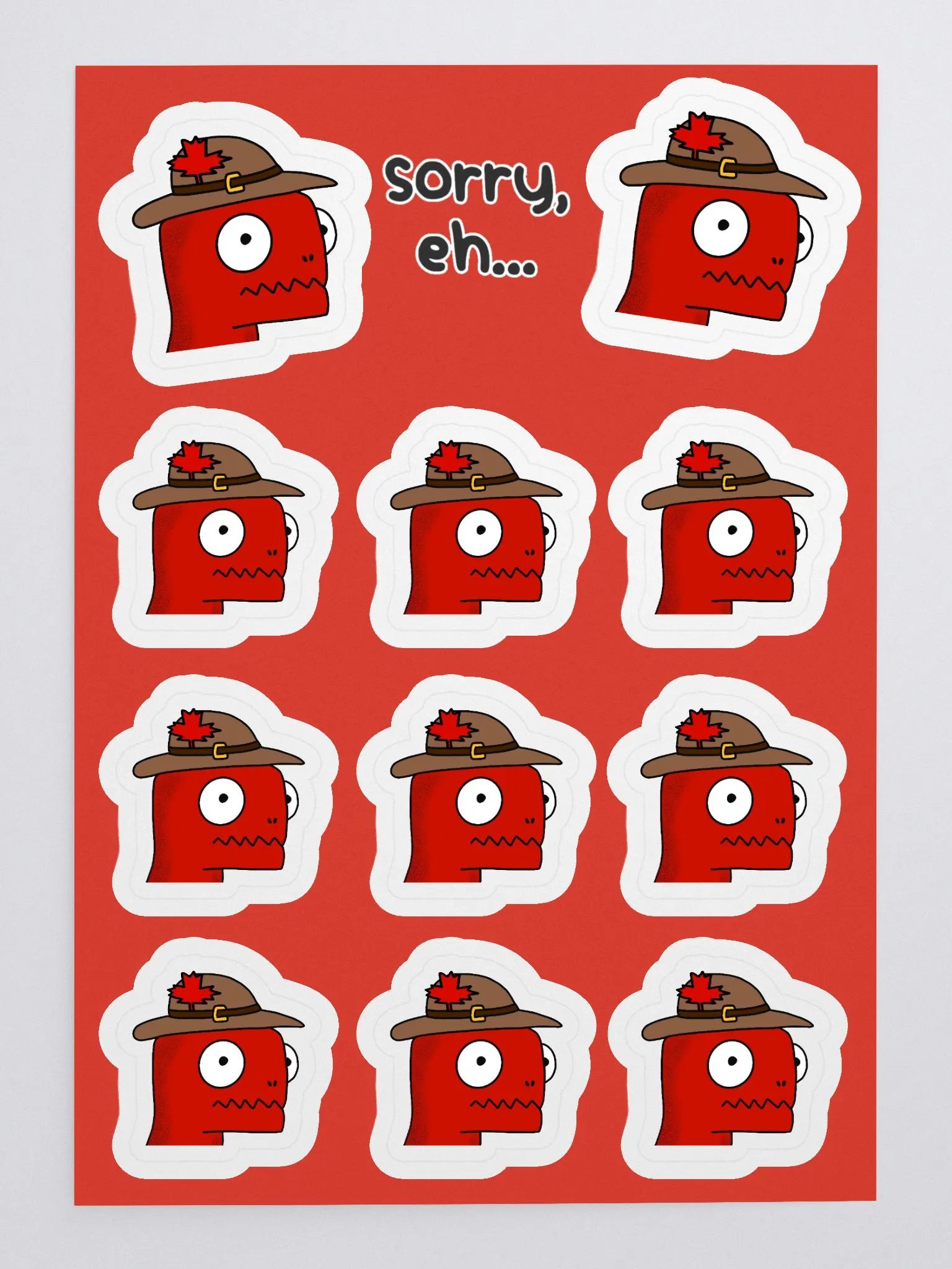 danisaurCanada Sticker Sheet product image (1)