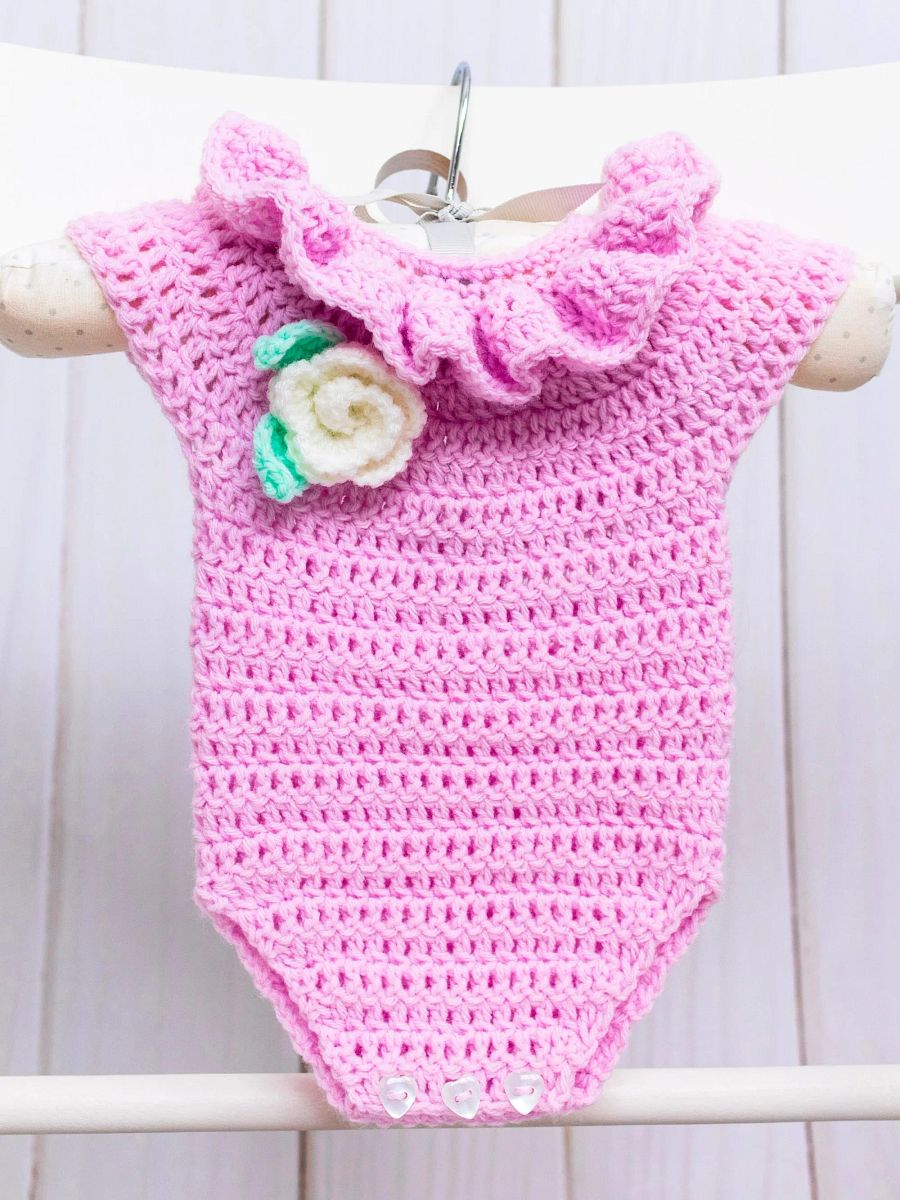 Crochet Pattern: Freya Baby Romper product image (5)
