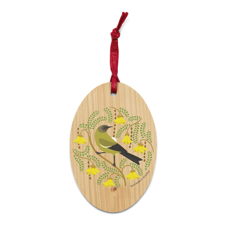 Korimako in Kōwhai Wooden Ornament product image (2)