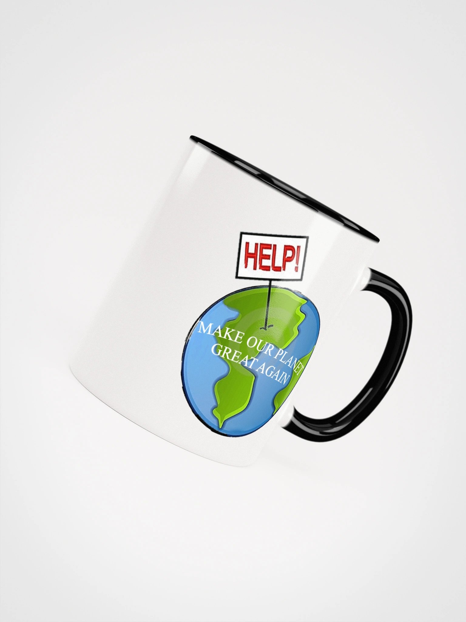 Make Our Planet Great Again Earth Help Design Ceramic Mug with Color product image (21)