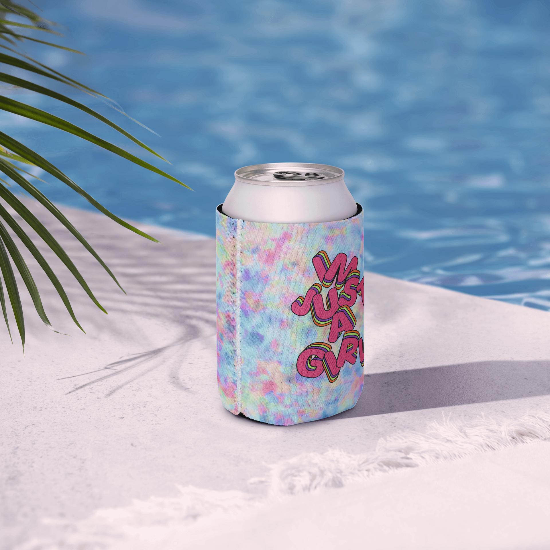 "I'm just a girl" Pastel Tie-Dye Coozie product image (6)