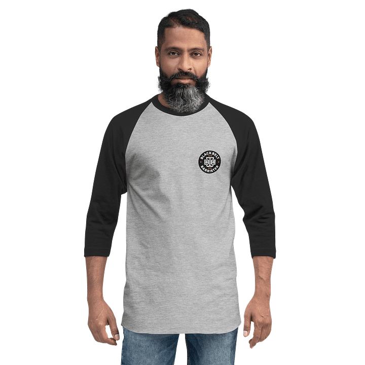BBB Raglan Baseball ¾ Sleeve Tee Grey/Black product image (2)