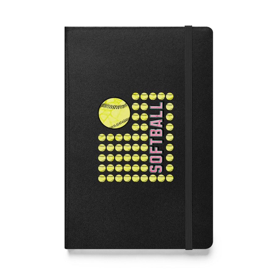 US Flag Softball Dreams Hardcover Journal product image (1)