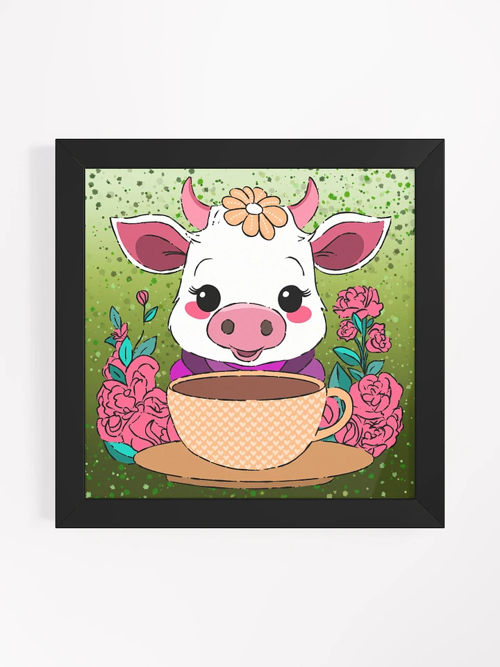 Coffee Break Cow Framed Art Print product image (2)