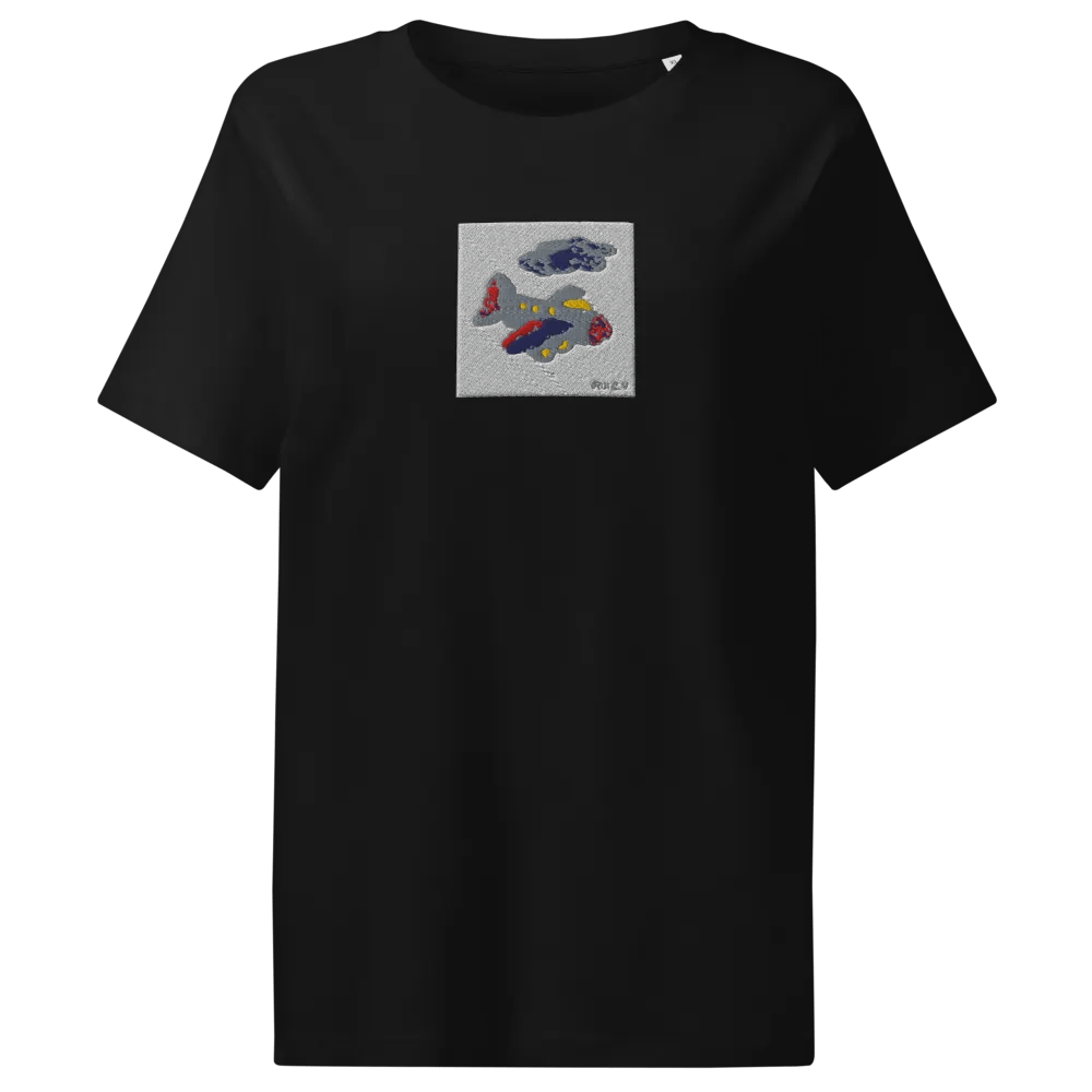 Kid Airplane (Stanley/Stella Women's Organic Ribbed Neck T-Shirt) product image (1)