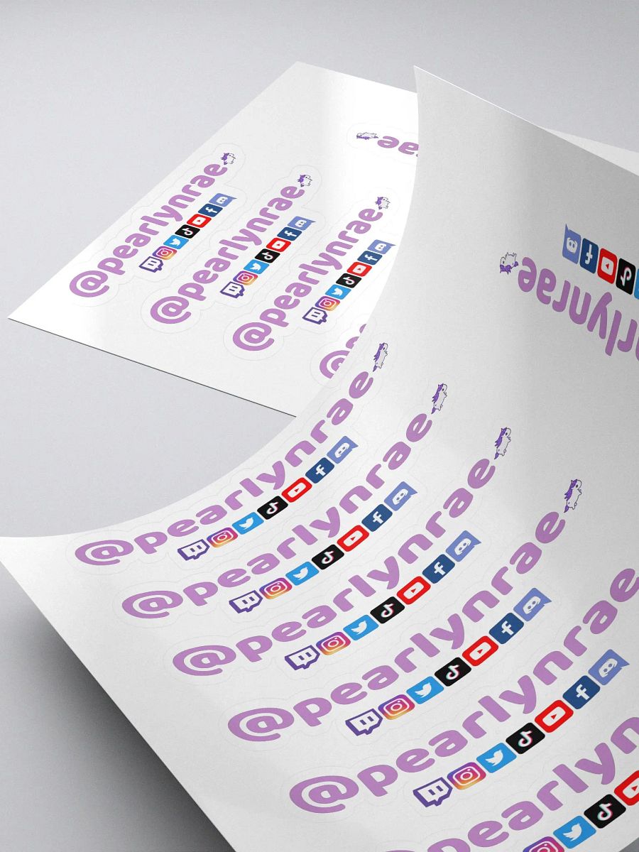 Pearlynrae Socials Everywhere Stickers product image (4)