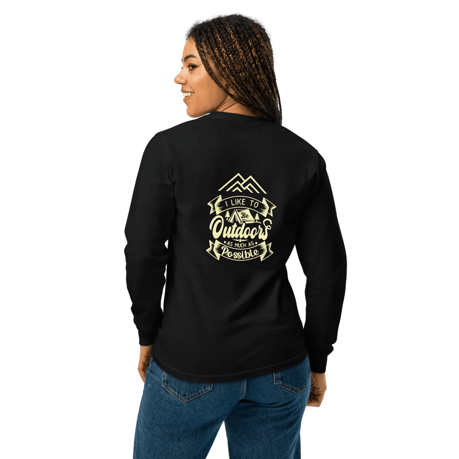 Outdoors Long Sleeve organic t-shirt product image (6)