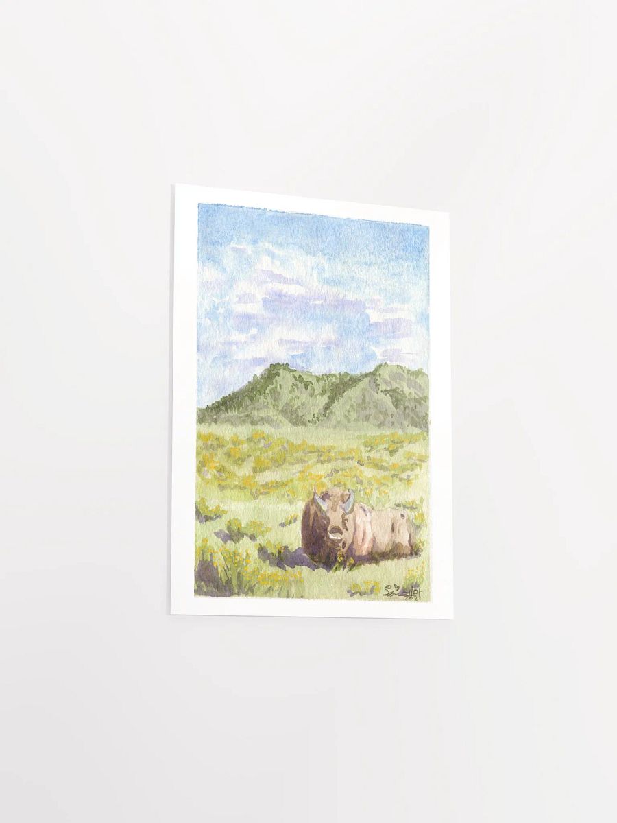 Yellowstone Bison Watercolor Print product image (9)