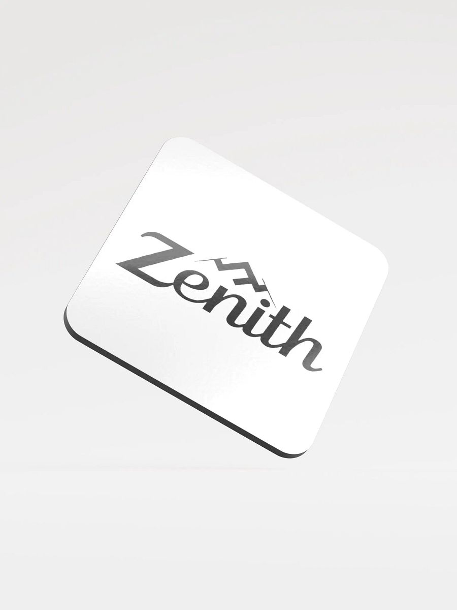 Zenith Eco-Friendly Glossed Cork Coaster - White product image (1)