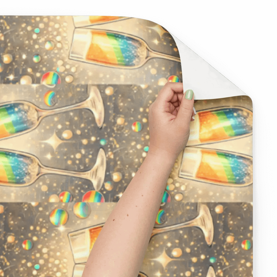 Rainbow Champagne Celebration Wrapping Paper Set product image (9)
